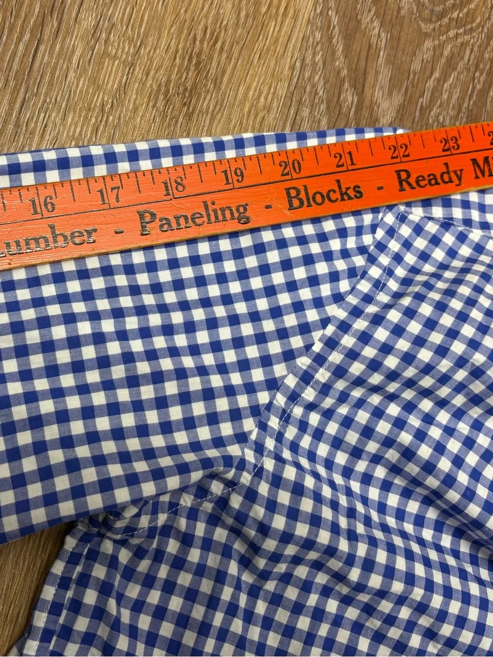Ralph Lauren Blue and White Gingham Button-Down Shirt